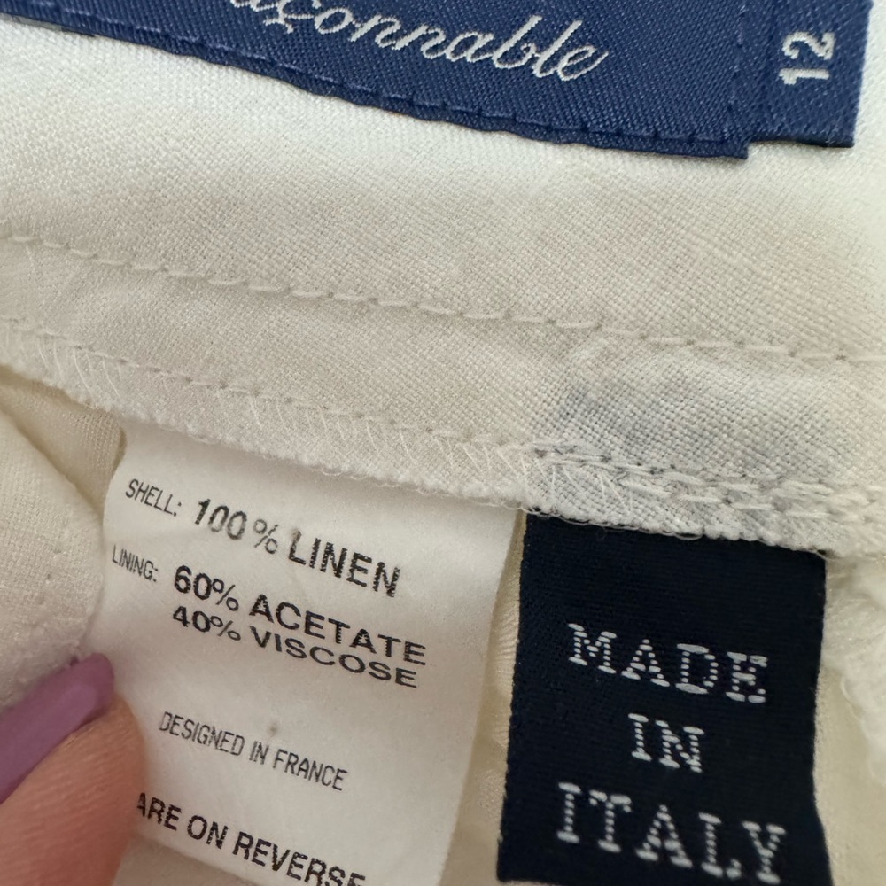 Made in Italy 100% Linen Shell - Cream